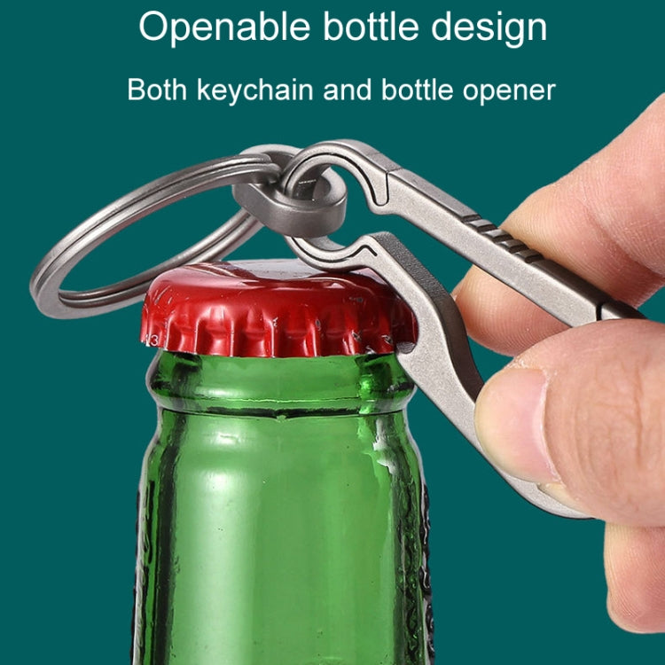 Titanium Alloy Car Keychain Multifunctional Simple Loss Prevention Belt Charm Ring