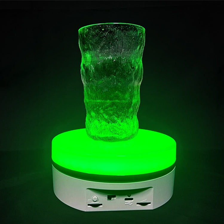 Intelligent Colourful Light Electric Speed Contro Round 360 Degree Rotating Plate Display Table