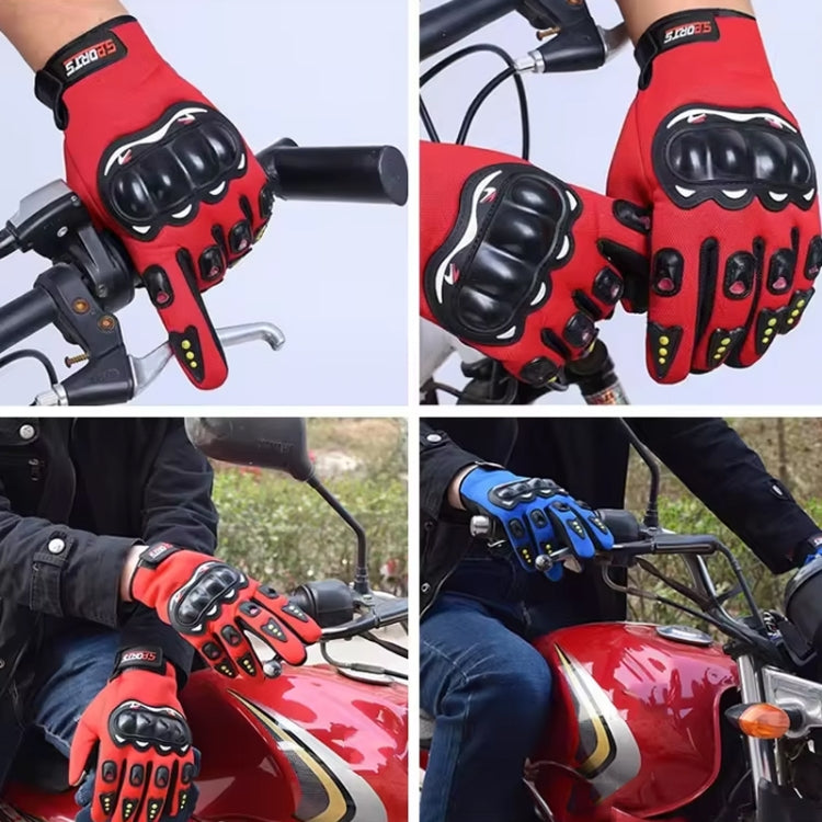 Motorcycle Gloves Men Riding Racing Anti-Slip Hard Shell Outdoor Full Finger Touchscreen Gloves