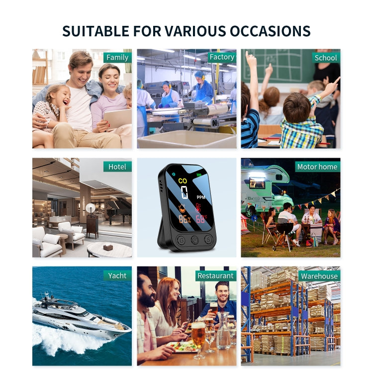 3 In 1 Multifunctional Portable Carbon Monoxide Detector