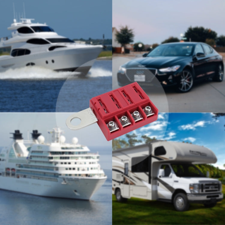 4-way RV Yacht Ignition Protection Battery Terminal Fuse Block