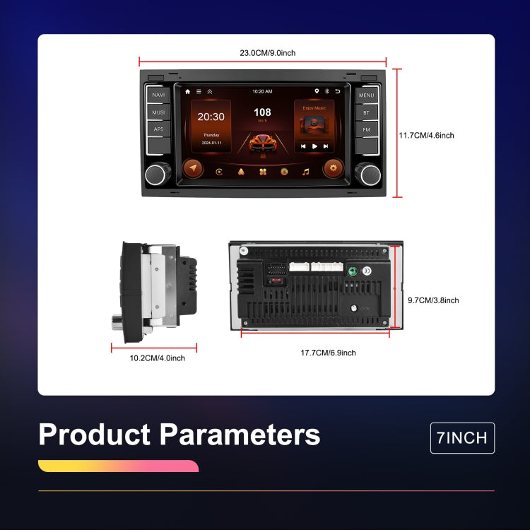 For Volkswagen Touareg 7-Inch Car WiFi Player Android 13 System Support CarPlay/Android Auto