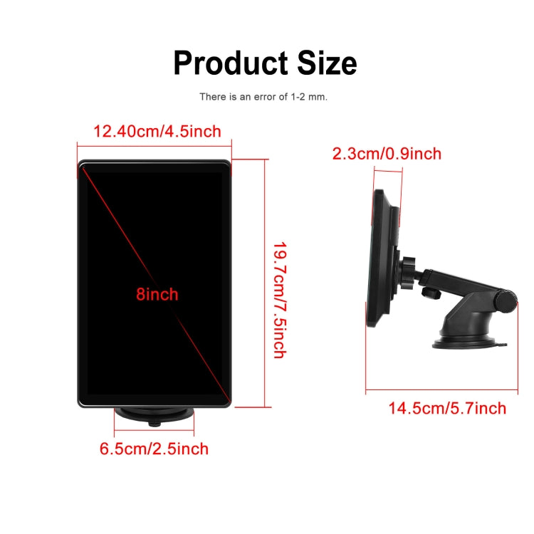 8-inch Car Full Touch Screen Player Supports Horizontal and Vertical CarPlay / Android Auto