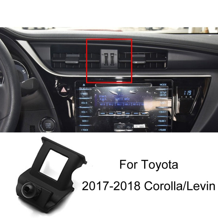 For Toyota Car Air Outlet Phone Holder Base, 17-18 Corolla/Levin Left Driving, 17-20 Vios/YARiS L/20 YARiS LX Left Driving, 18-20 Camry Left Driving, 18-21 IZOA CHR Left Driving, 18-21 Land Cruiser Prado Left Driving, 19-20 Sienna Left Driving