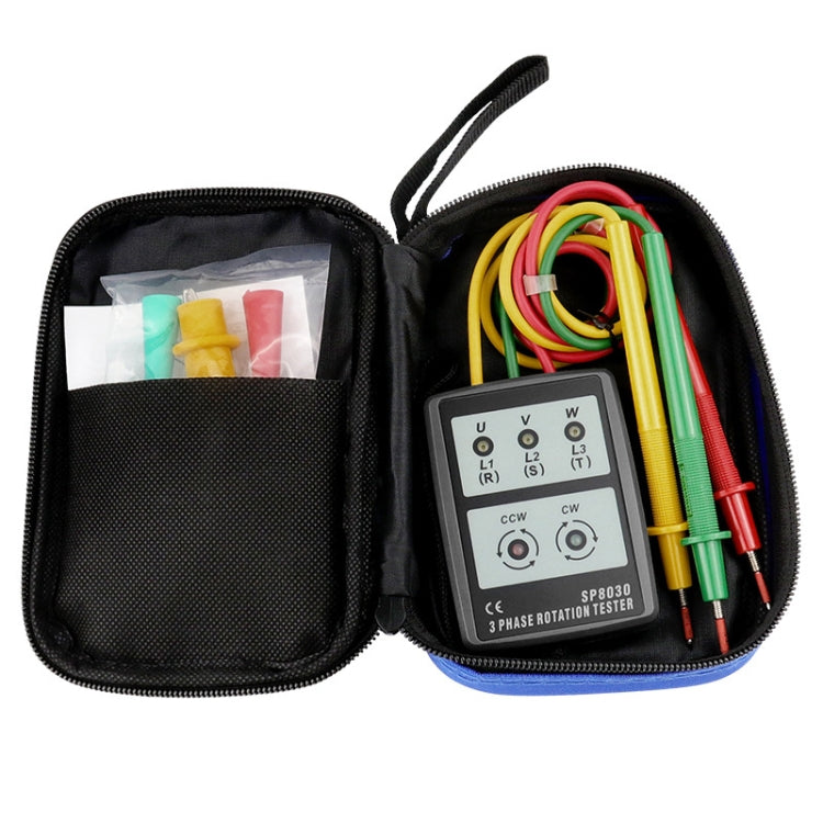 3 Phase Alternating Current Phase Meter Phase Detector Rotation Tester Indicator Digital Phase-Order Indicator