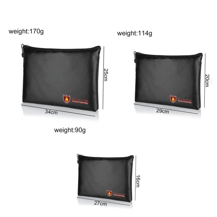 Fireproof Waterproof Document And Money Bag Cash Envelope For Jewelry Passport Valuables