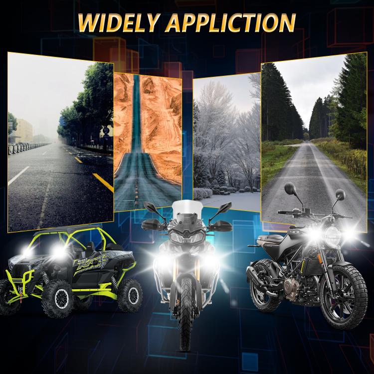 Motorcycle Spotlight Strobe 6 Modes With Control Cable Set
