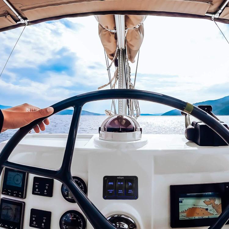 Blue Light Laser Engraved Panel Combination Switch For Car Boat