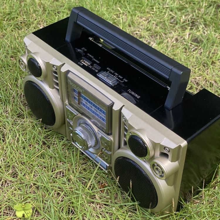 COLON RX-65SD Solar Charging Stereo FM Radio Wireless Bluetooth Speaker