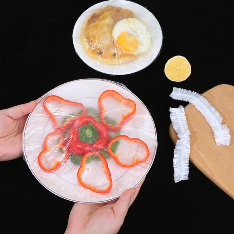 150pcs /Pack Disposable Shower Caps Waterproof Clear Hair Cap 23.5cm