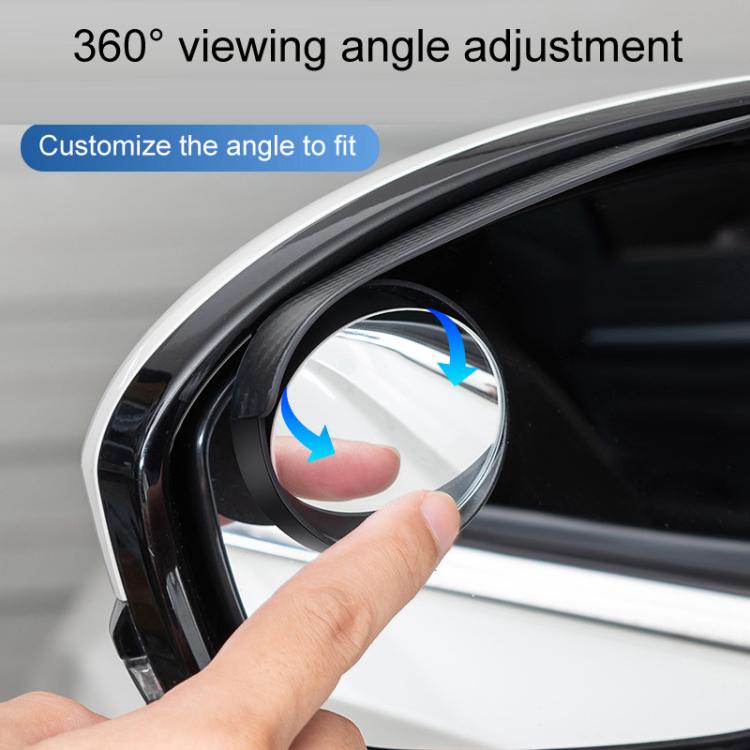 Car Mirror Reversing Shield Rain Brow 2 In 1 Carbon Fiber Reflective Auxiliary Mirror Cover