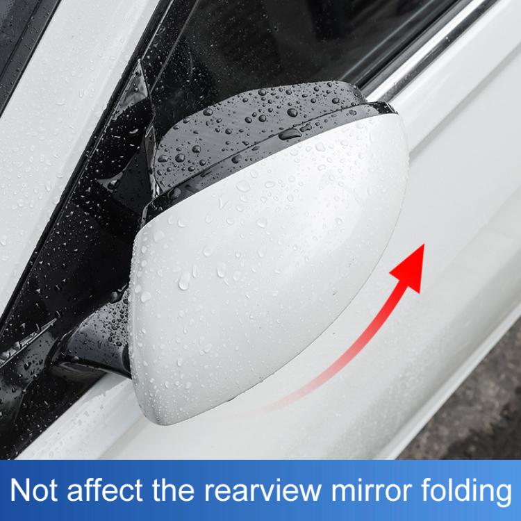 Car Mirror Reversing Shield Rain Brow 2 In 1 Carbon Fiber Reflective Auxiliary Mirror Cover