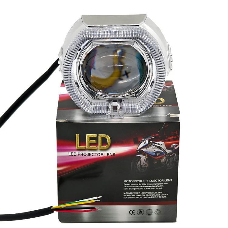2.5 inch Motorcycle Electric Bike Car Universal Built-in LED Headlight Spot Lens Far and Near Spotlight