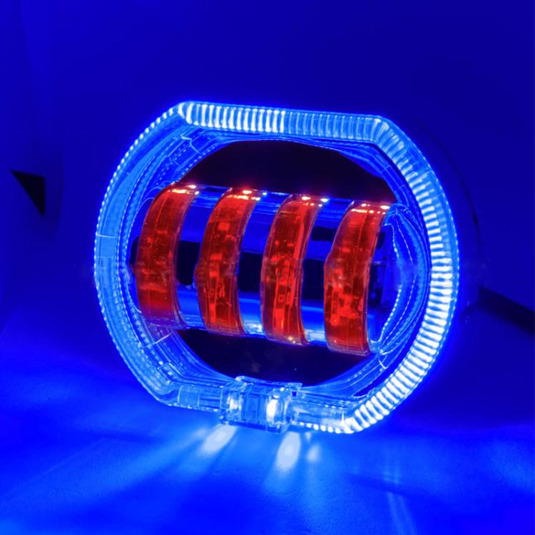 Motorcycle Electric Vehicle General Modification LED Headlight 4 Beads Double Lens Lamps