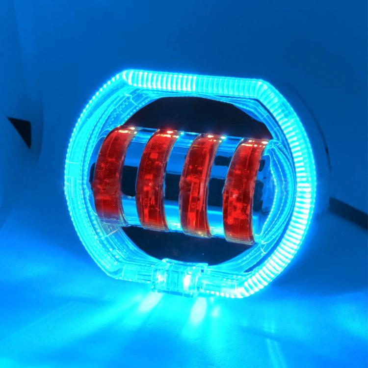 Motorcycle Electric Vehicle General Modification LED Headlight 4 Beads Double Lens Lamps