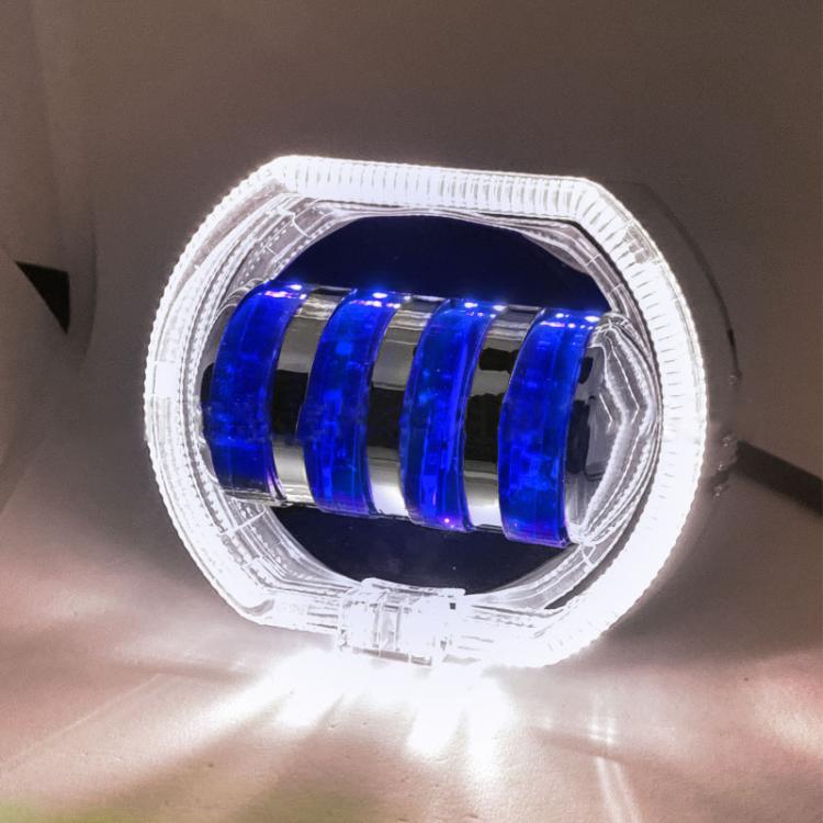 Motorcycle Electric Vehicle General Modification LED Headlight 4 Beads Double Lens Lamps
