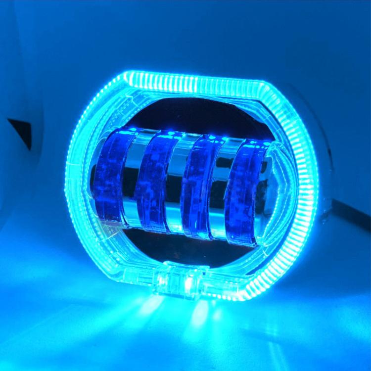 Motorcycle Electric Vehicle General Modification LED Headlight 4 Beads Double Lens Lamps