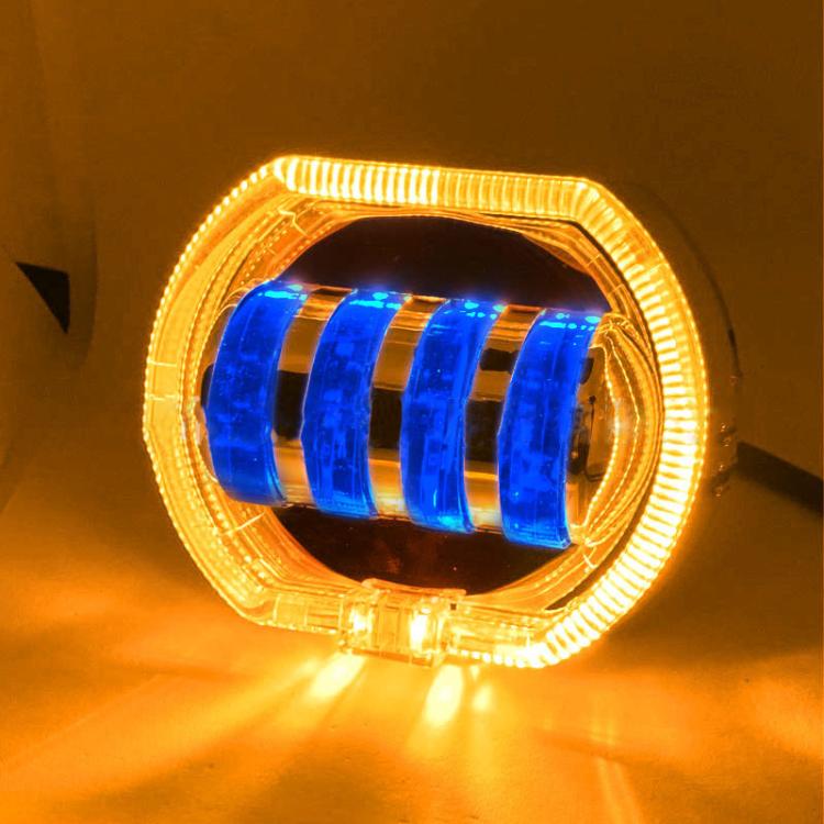 Motorcycle Electric Vehicle General Modification LED Headlight 4 Beads Double Lens Lamps