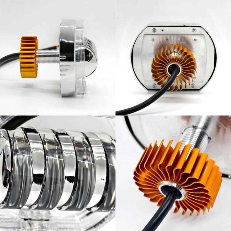 Motorcycle Electric Vehicle General Modification LED Headlight 4 Beads Double Lens Lamps