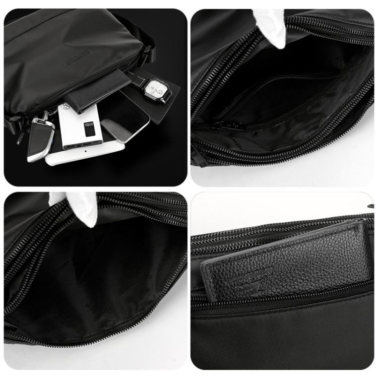 WEPOWER Simple Shoulder Bag For Men Light Casual Commuter Messenger Pack