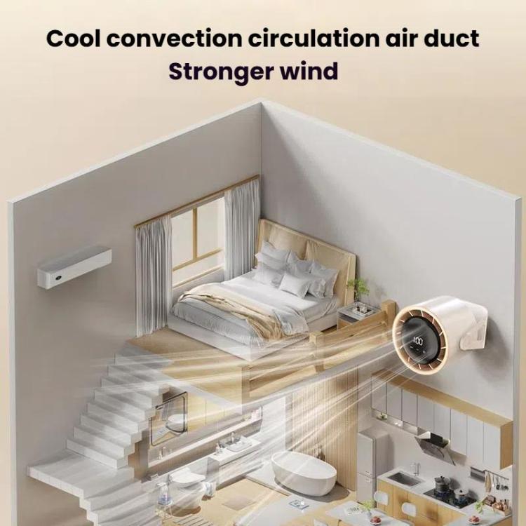 100-Gear High-Speed Circulating Fan Rechargeable Desktop Digital Display Turbo Wall-Mounted Fan