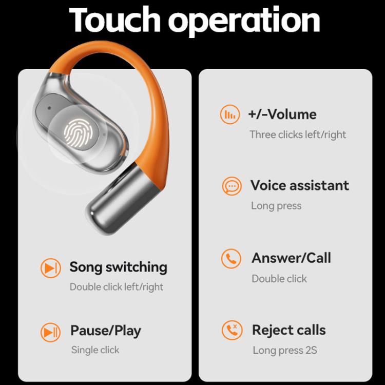 M113 AI Translation Bluetooth Headset Ear-hook Real Time Translation Earbuds 144 Voice Translator