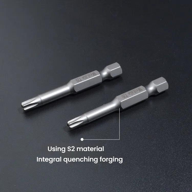 Magnetic S2 Pneumatic Air Bit Electric Drill Plum Blossom Head With Center Hole