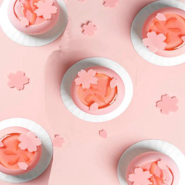 6-Cavity Round Concave Flower Pots Mousse Mold Silicone Dessert Cake Mold