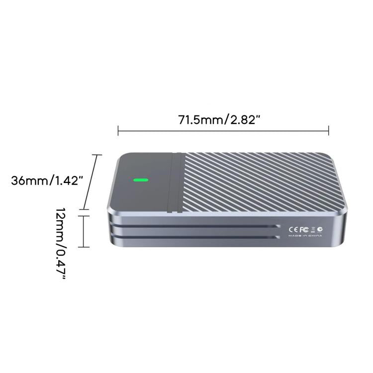 JEYI mSATA to USB 3.1 Type-C 6Gbps SSD Enclosure Adapter Case Aluminum External SSD Case