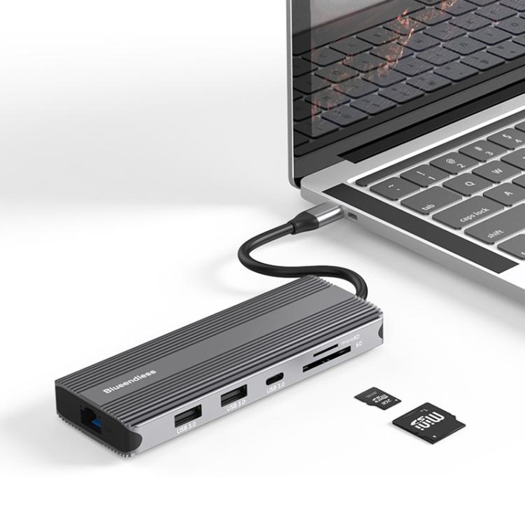 Blueendless Multifunctional Type-C HD Gigabit Network Docking Station
