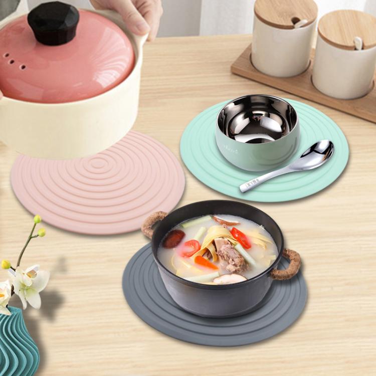 Food Grade Silicone Round Heat Insulation Mat Kitchen Anti-Scald And Anti-Slip Placemat