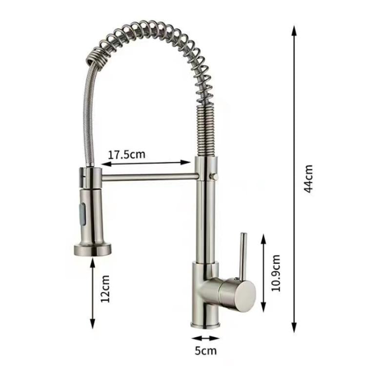 Kitchen Pull Down Spring Faucet Dual Mode Water Outlet Hot/Cold Water Mixer Tap