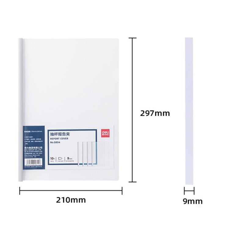 Deli 10pcs /Pack 5854 A4 Lever Arch File Binder With 9mm Spine Width - Holds Up To 80 Sheets