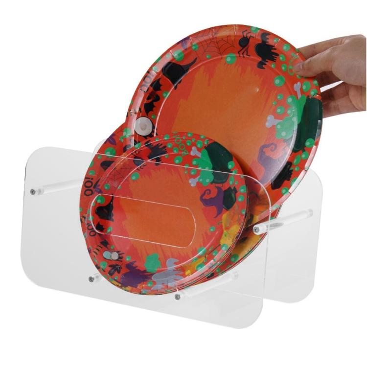 Acrylic Dinner Plate Display Stand Plates Storage Organizer