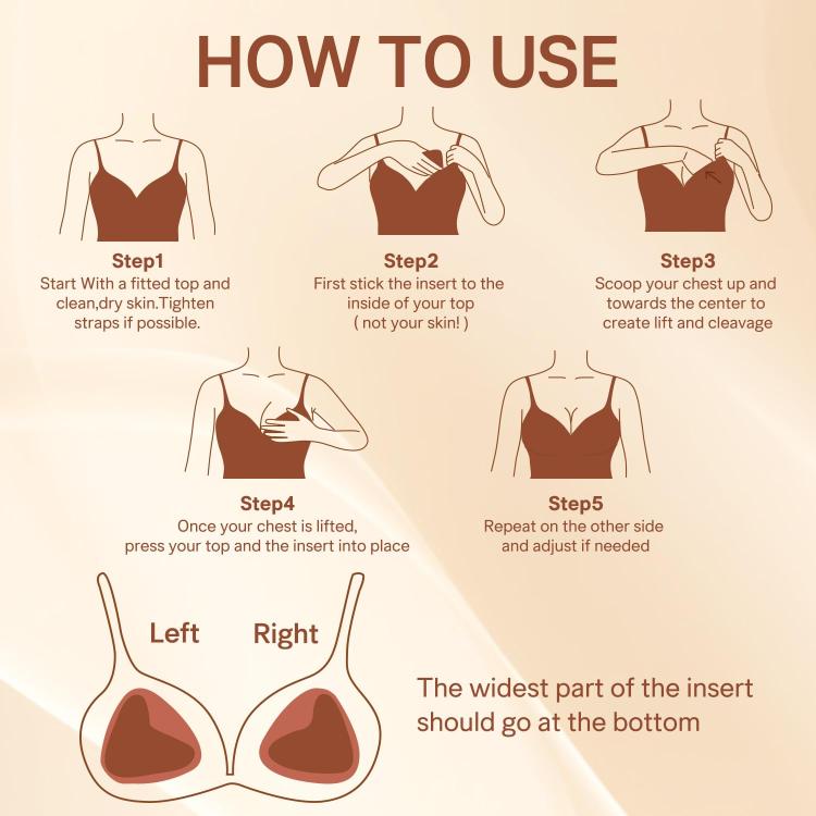 Double-Sided Silicone Thickened Inserts Gather Triangle Breast Pads