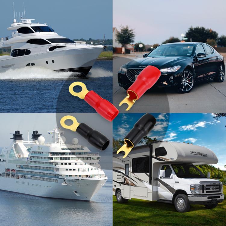 Car Audio Modification Brass Terminal Insulation Soft Sheath Set