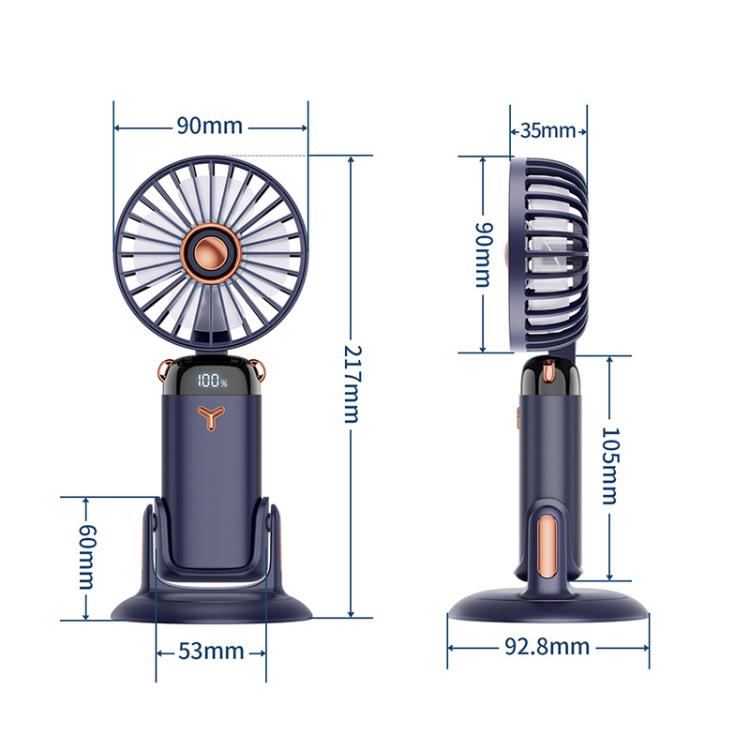 360-Degree Rotation Foldable Handheld Desk Fan Wall Mounted Rechargeable Portable Mini Fan