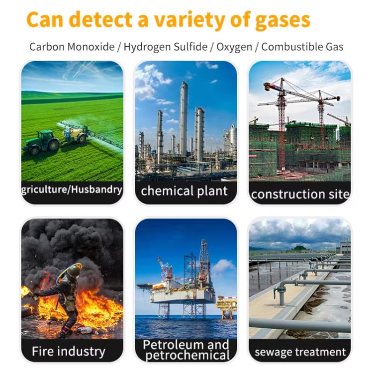 SNDWAY SW7500A 4 In 1 Gas Detector Combustible Gas Oxygen Hydrogen Sulfide Toxic and Harmful Detection Explosion-proof