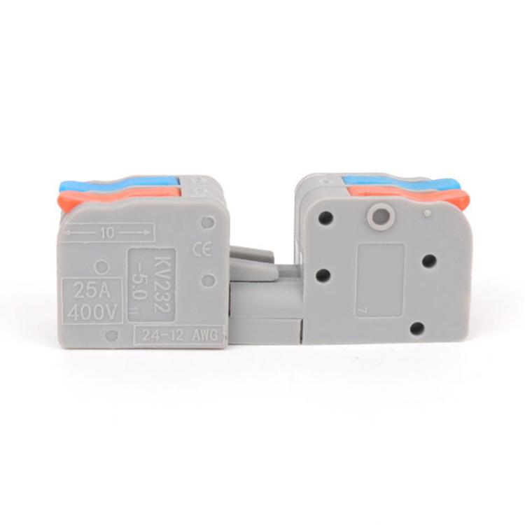 10pcs 2 In 2 Out Terminal Block Wire Push-on Quick Docking Snap Cap