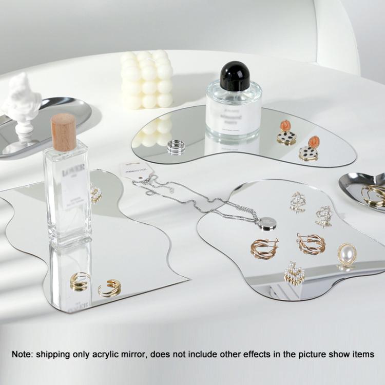 Acrylic Mirror Reflective Tray Display Jewelry Photo Props Photography Background Decoration