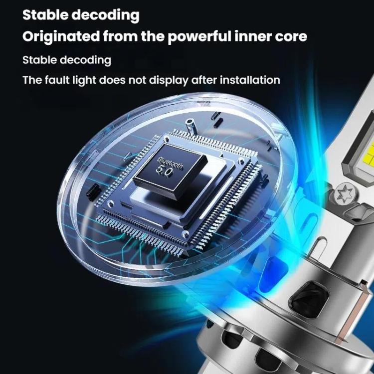 2pcs 6000K Mini Car Plug-in Integrated LED Headlights