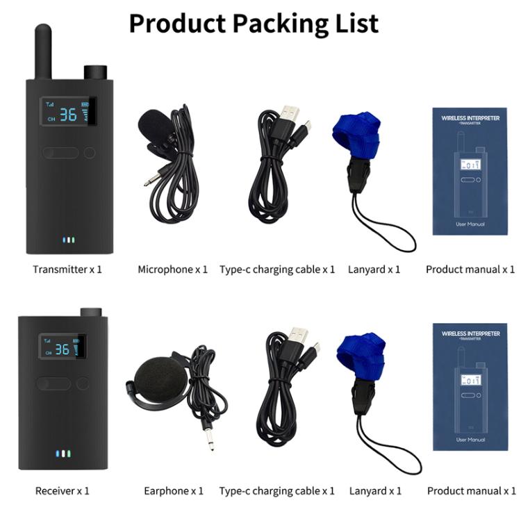 2.4G Wireless Office Conference Tour Guide Explainer One-Way One-To-Many Explainer Microphone
