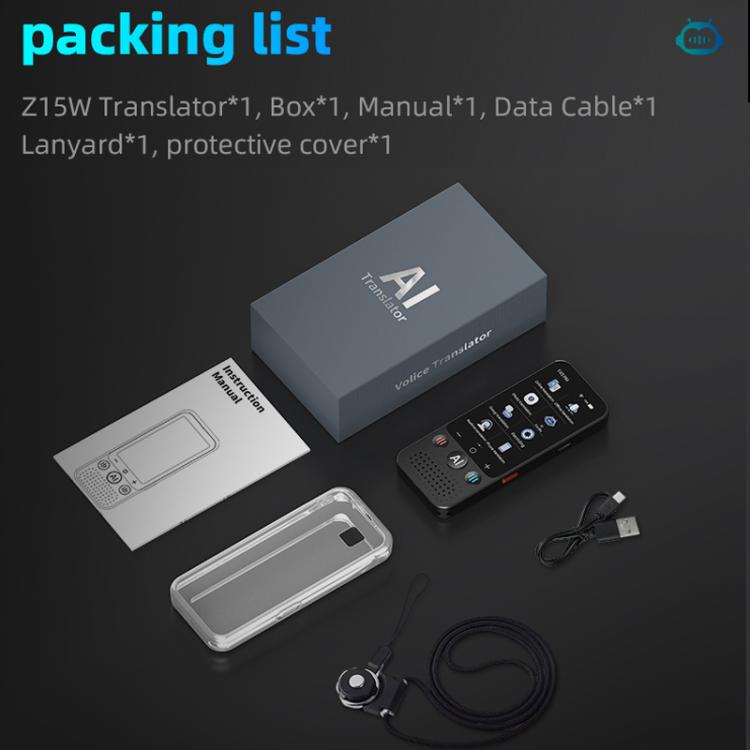 3.1-inch Screen Multilanguage AI Translator Device 139 Online/17 Offline Languages, Real-Time Voice/Photo/Text Translation