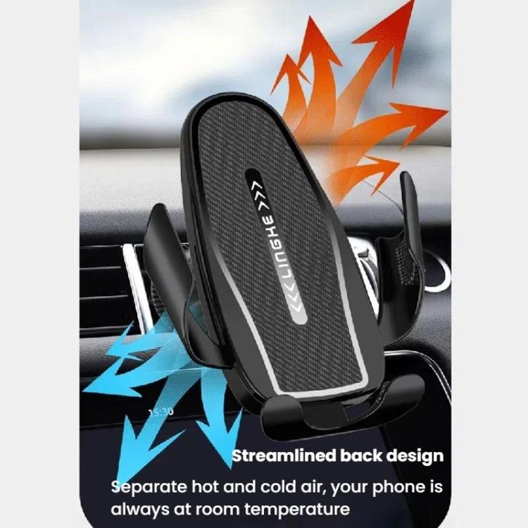 Carbon Fiber Clip-on Gravity Air Outlet Car Phone Holder