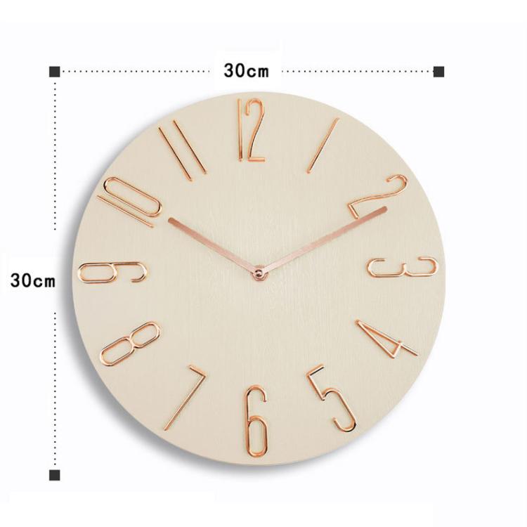 12 Inch Frameless Minimalist Wall Clock Silent Modern Quartz Clock for Living Room, Bedroom, Kitchen