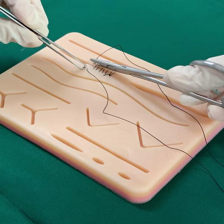 Anti-tear Silicone Wound Suture Training Model Surgical Suture Practice Simulated Skin Silicone Pad