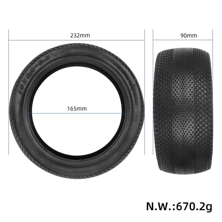 10x3.0-6.5 Tubeless Tire for Ninebot Max G30 Electric Scooter 10 Inch Thickened Anti-Slip Replacement Tire