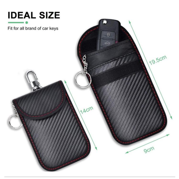 RFID Blocking Car Key Holder Anti-Skimming Carbon Fiber Key Case for Vehicles, Credit Cards & Electronics