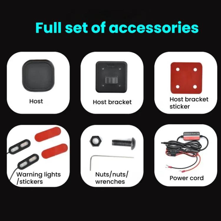 24GHz Motorcycle 30-Meter Blind Spot Radar Detection System Lane Change Assist for Safe Riding