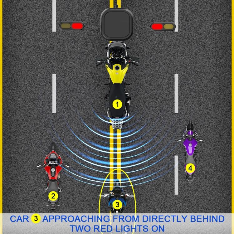 24GHz Motorcycle 30-Meter Blind Spot Radar Detection System Lane Change Assist for Safe Riding